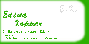 edina kopper business card